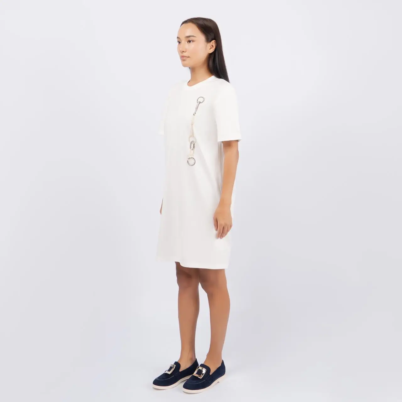 Hermès Effet Kaleidoscope T-Shirt Dress White – voilà.id