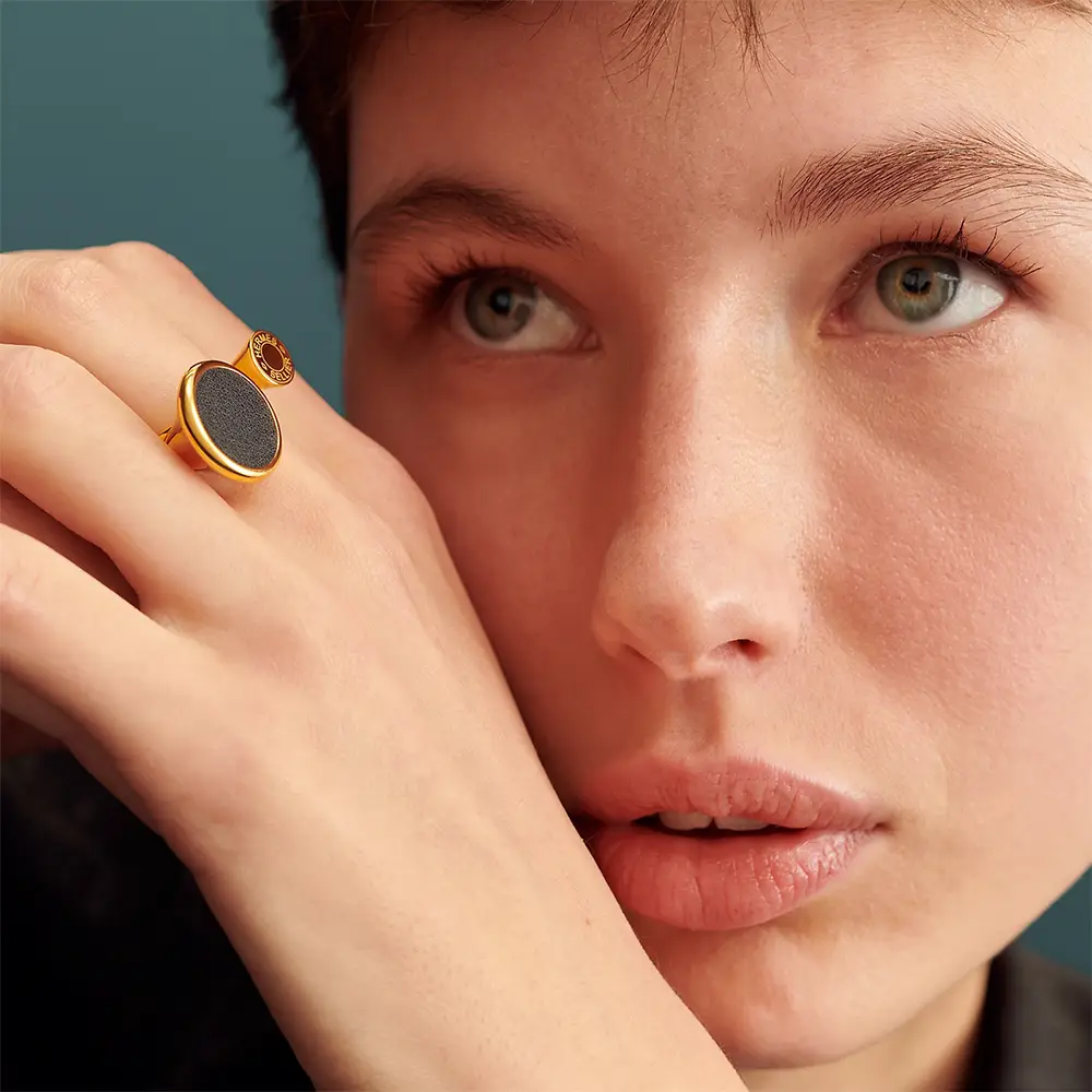 （HERMES）Cor ring Hermès Cor Ring Black Ghw – voilà.id