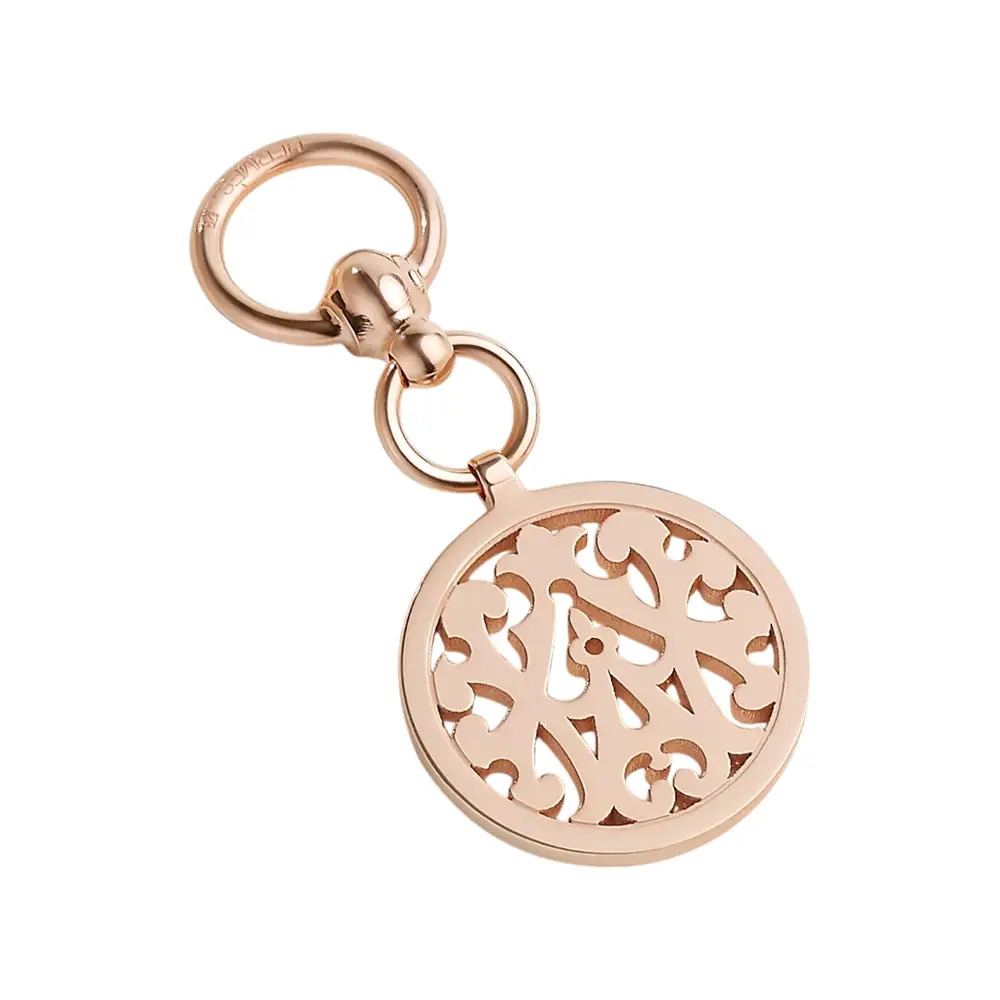 ★BOTTEGA VENETA★ Intrecciato Keyring Brown Gold 651820V0HW BOTTEGA VENETA Key Ring Intrecciato 651820 Black Gold