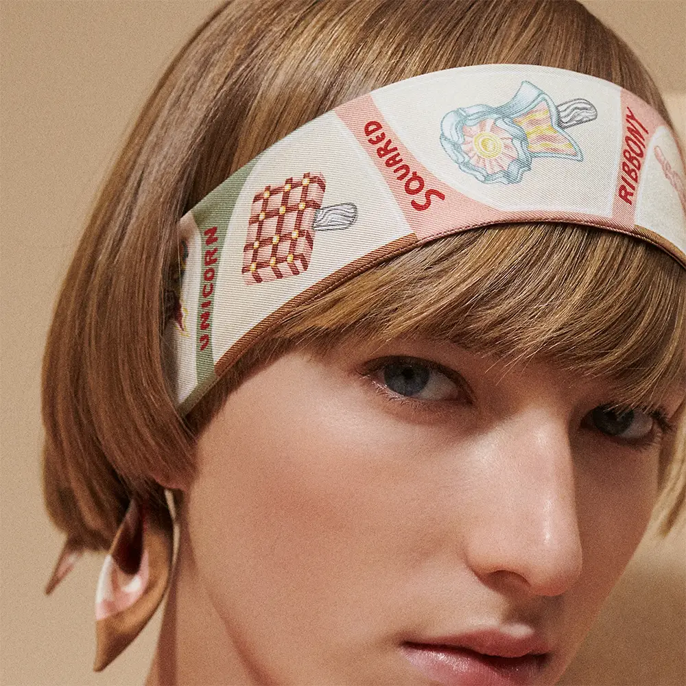 エルメス Twilly Funny Ice Cream (Beige) Hermès Twilly Funny Ice Cream Beige Cream Vell Amande 2 pcs