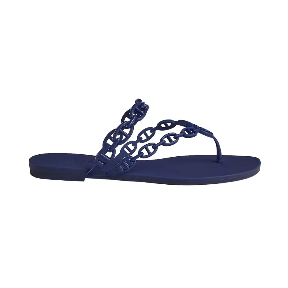 ★Hermes★(W) Egerie Sandal★Bleu Outremer HERMES Rubber Womens Egerie Sandals 37 Bleu Outremer 1443435