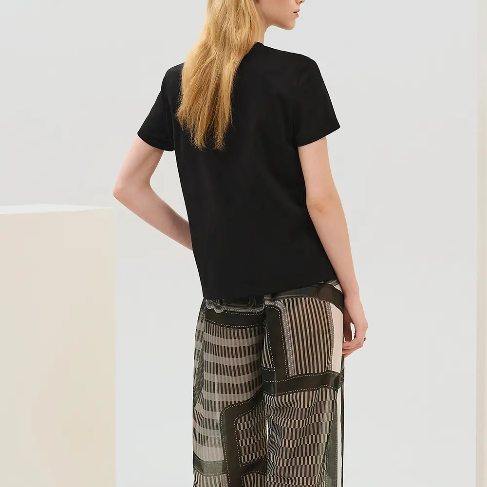 Hermès Les Clefs Screen Print Straight T-Shirt Black – voilà.id