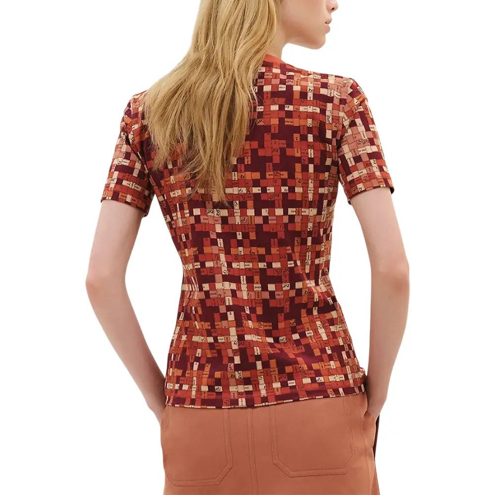 Hermès Bolduc au Carre Micro T-Shirt Rouge Sanguine – voilà.id