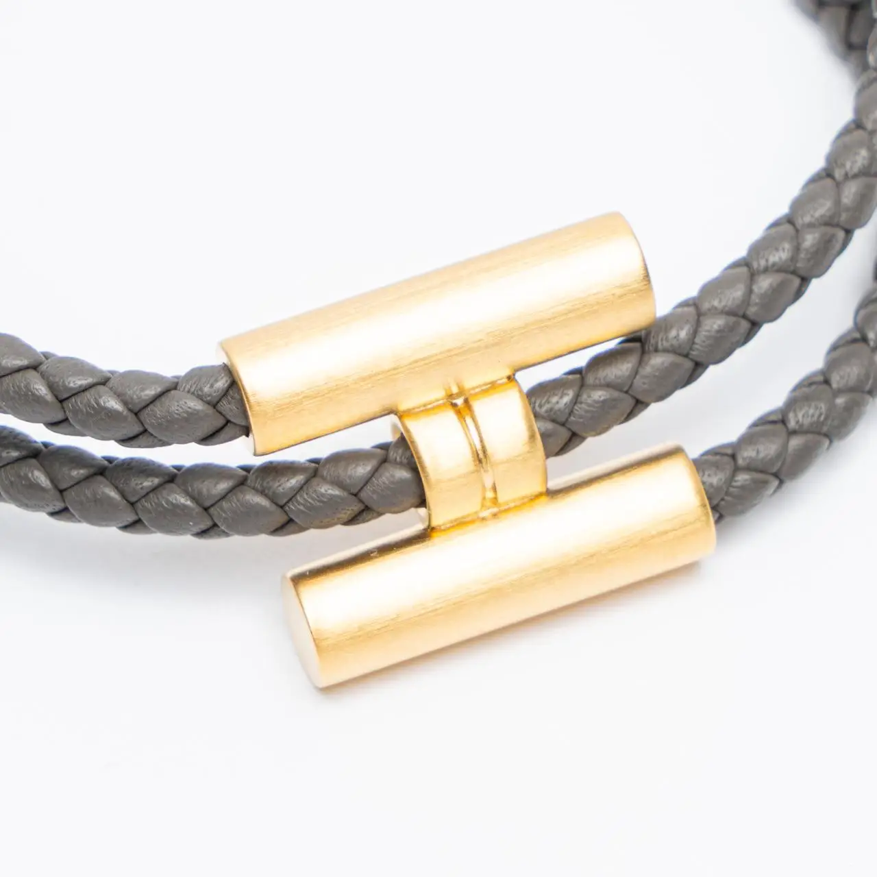 Hermès Tournis Tresse Swift Bracelet Gris Etain Ghw – voilà.id