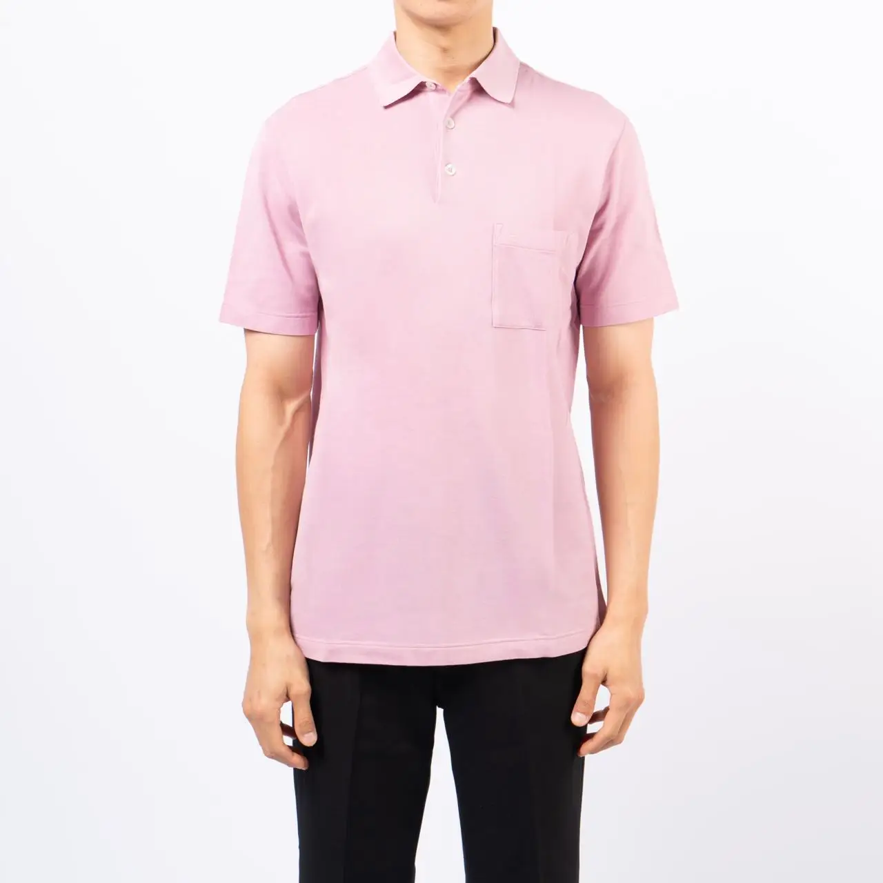 Hermès H Embroidered Buttoned Polo Shirt Rose Eclair – voilà.id