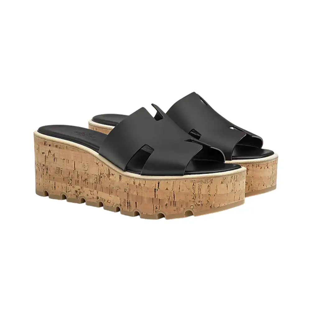 Hermes Eze 30 Platform Sandals Black – voilà.id