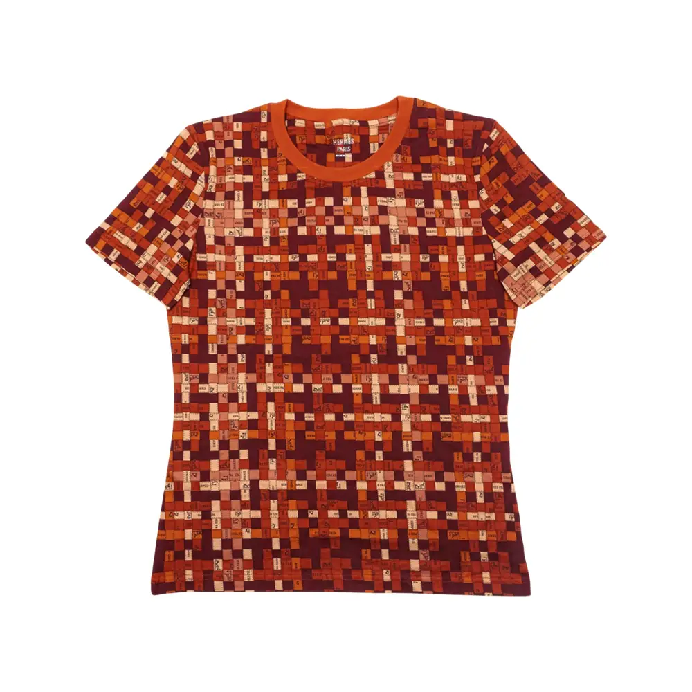Hermès Bolduc au Carre Micro T-Shirt Rouge Sanguine – voilà.id