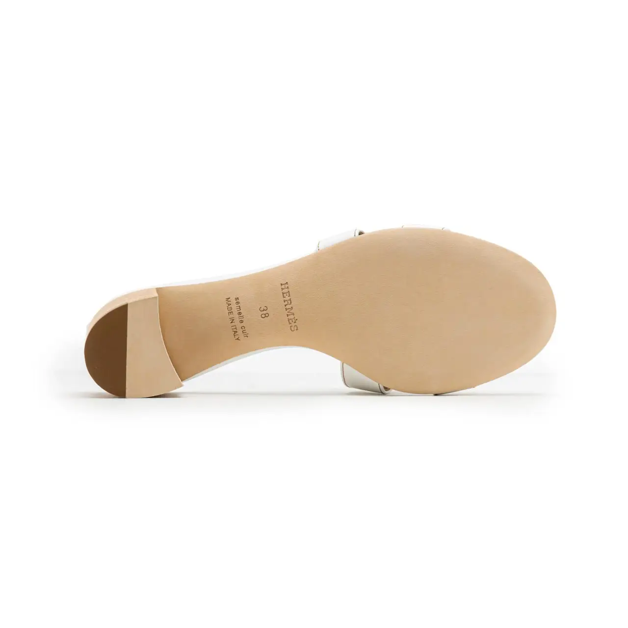 Hermès Oasis 50 Calfskin Sandals White – voilà.id