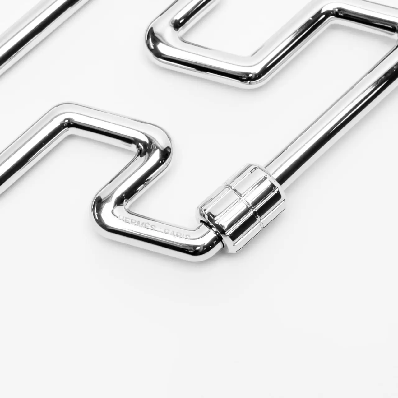 Hermes H Too Speed Keyring Metal Silver – voilà.id
