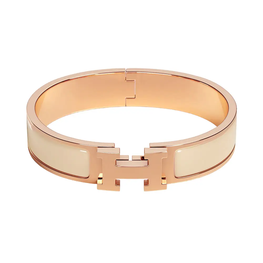 Hermès Clic H Bracelet PM Plor Marron Glace Rghw – voilà.id