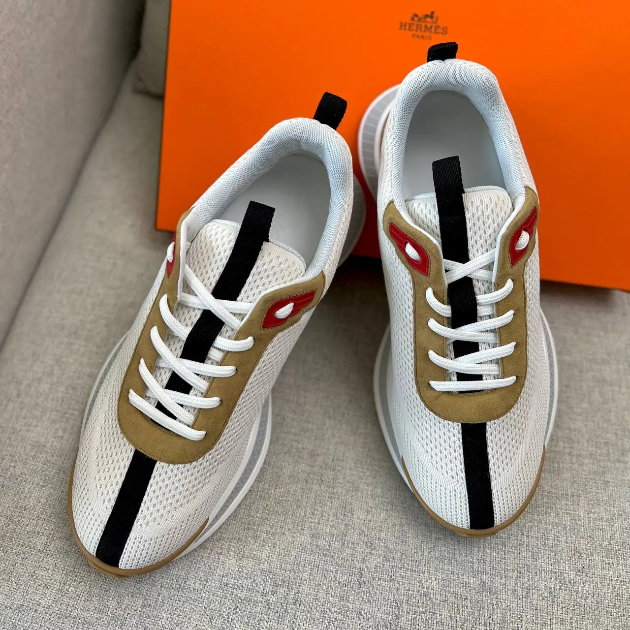 スニーカー HERMES | Heros sneaker Blanc / Beige Albatre Hermès Heros Sneakers Blanc / Beige Albâtre – voilà.id