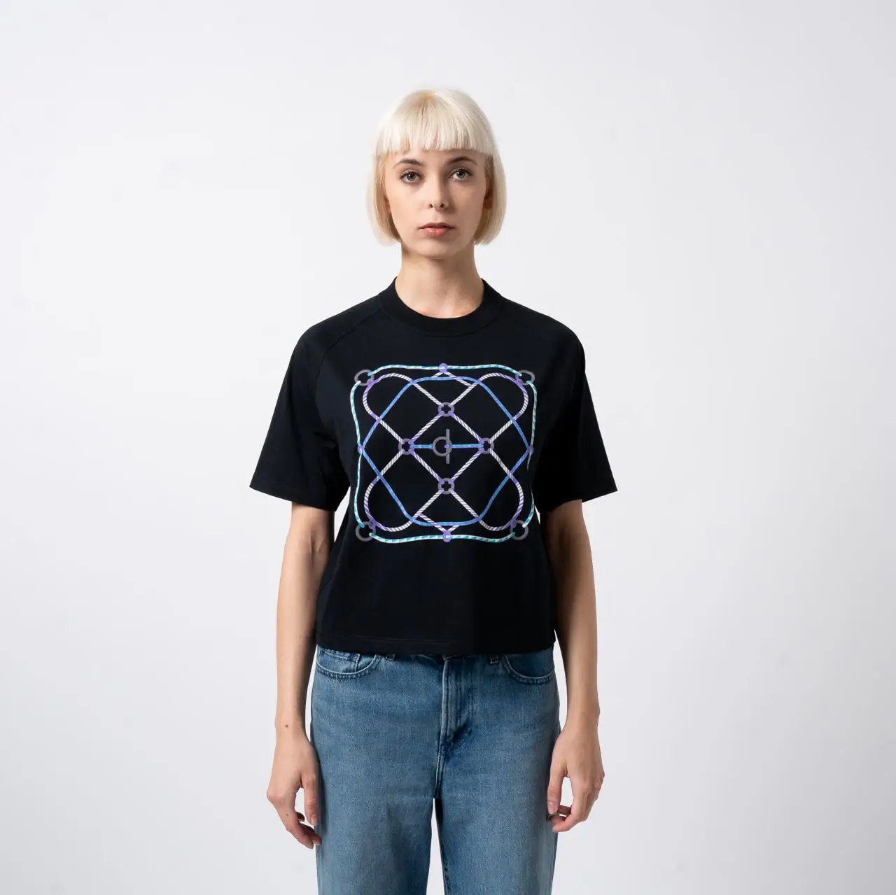 Hermes Figure Artistique Embroidered T-Shirt Black – voilà.id