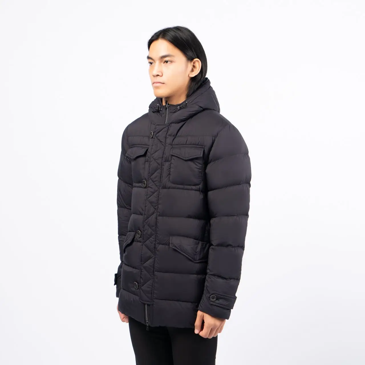 Herno L'eskimo Goose Down Padded Jacket Black – voilà.id