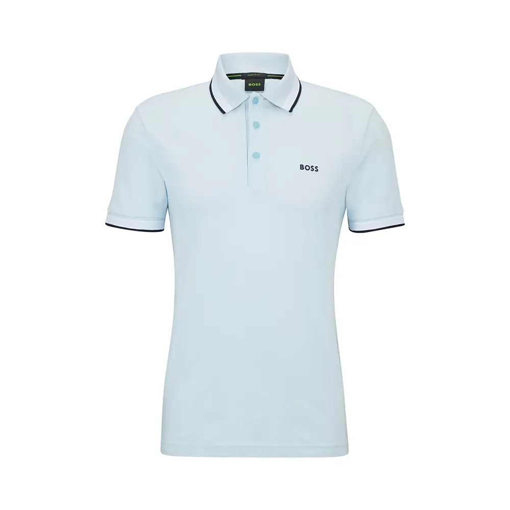 Light blue hugo boss polo shirt sales