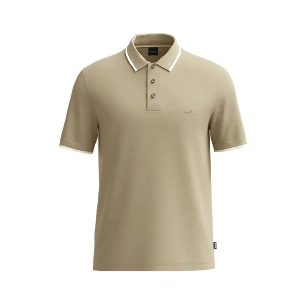 Hugo boss khaki polo best sale