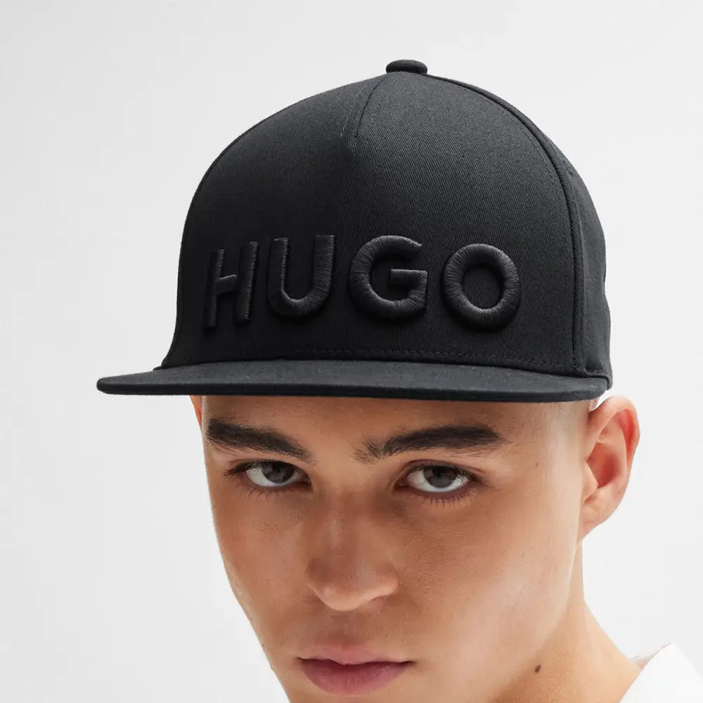 Hugo Boss Flexfit Stretch-Cotton Cap with 3D Embroidered