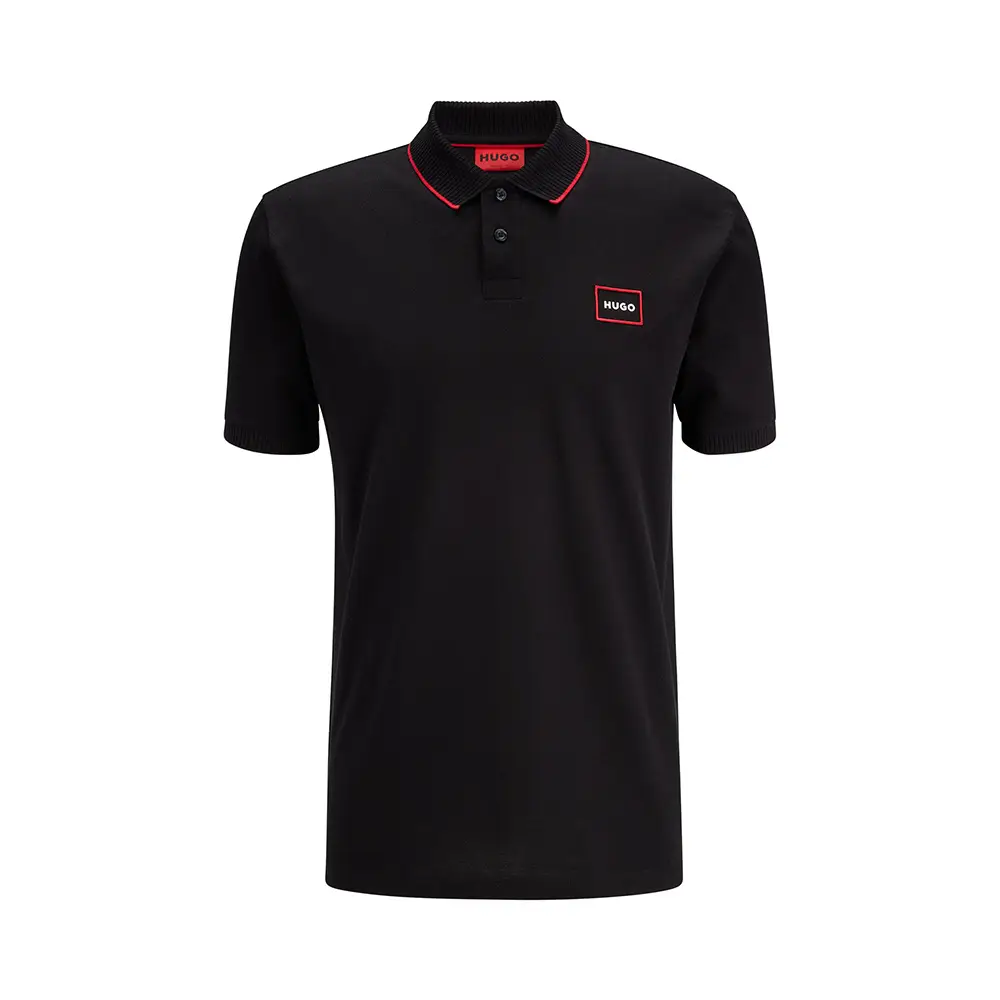 Hugo Boss Style Paul Curved Slim Fit Polo Shirt Black/Neon