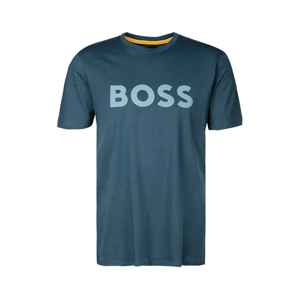 シンプル☆【Hugo Boss】Thinking Tシャツ 定番ロゴ Hugo Boss Thinking 1 Rubber Print Logo T-Shirt Open Green