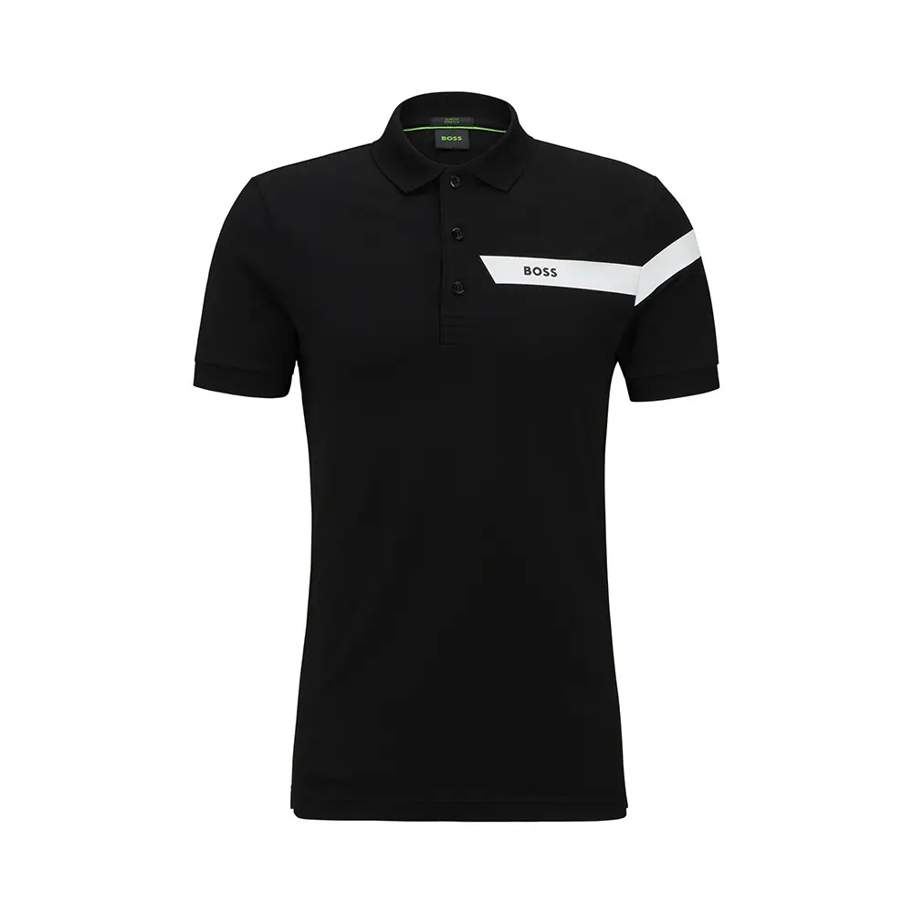 Tシャツ・カットソー Hugo Boss SS25 'Dereso232' polo shirt (50490770 100) Hugo Boss Paule Logo with Stripe Slim Fit Polo Shirt Black