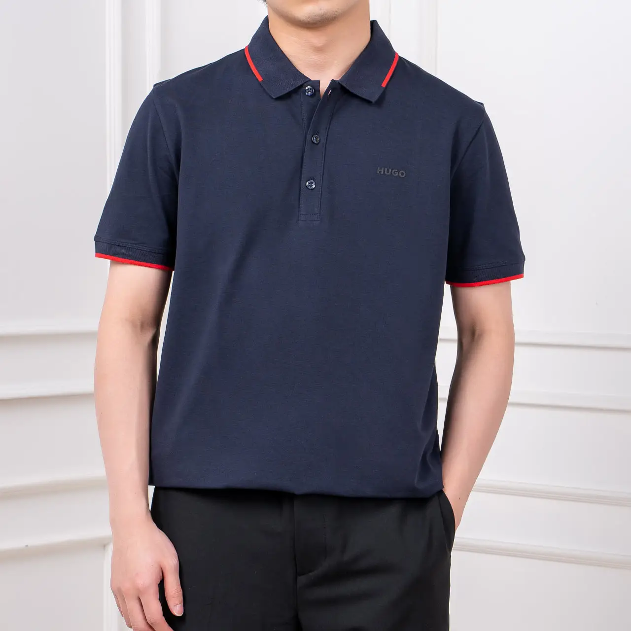 Tシャツ・カットソー Hugo Boss SS25 'Dinoso222' polo shirt (50467344 100) Hugo Boss Dinoso222 Men's Polo Shirt Short Sleeve Cotton