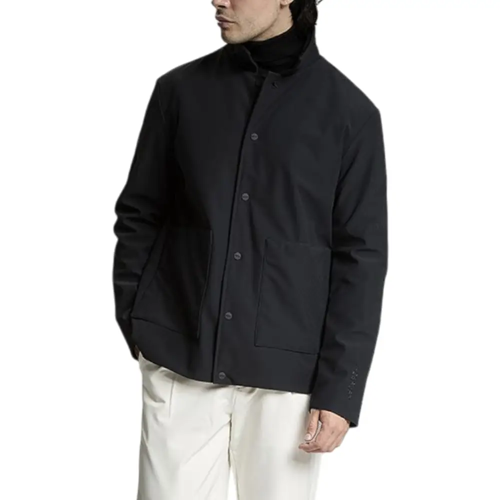 Iceport Japanese Button Up Collared Jacket Black – voilà.id