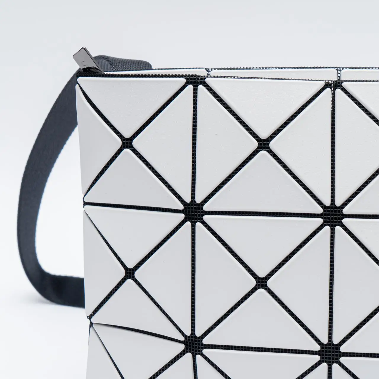 Issey Miyake Lucent Matte Crossbody Bag Light Grey 5x3 – voilà.id