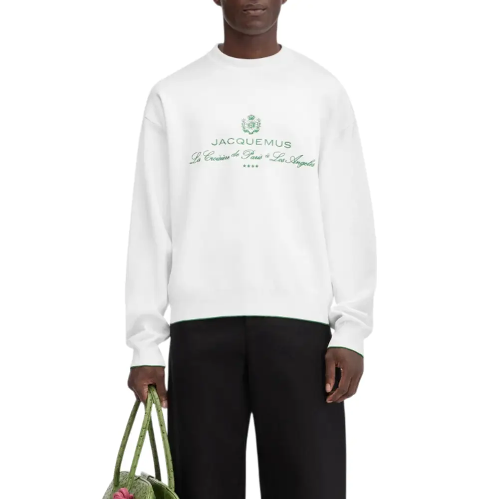 Jacquemus The Venice Knit Sweater Hotel Address White – voilà.id