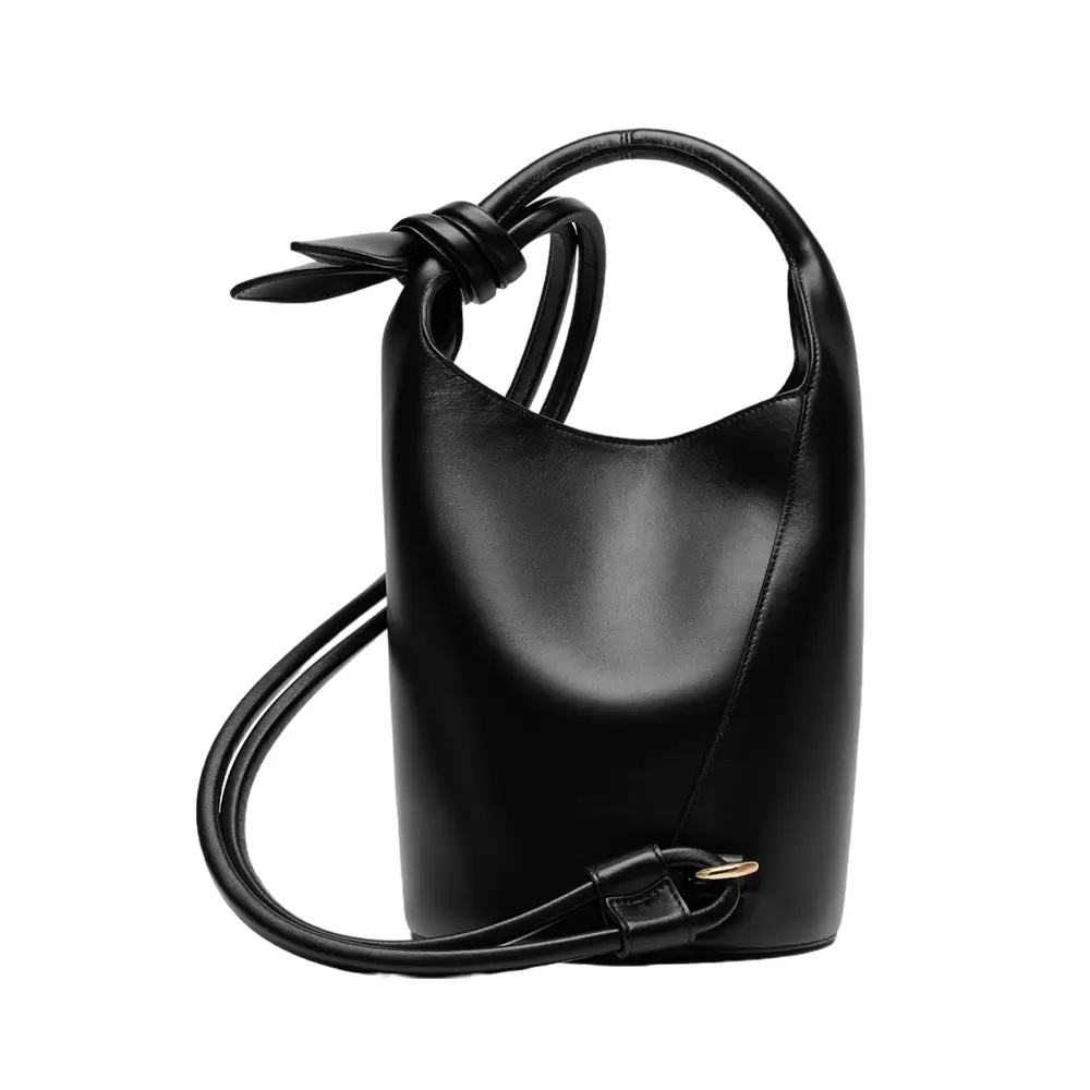 Jacquemus Le Petit Tourni Knot Detailed Leather Top Handle