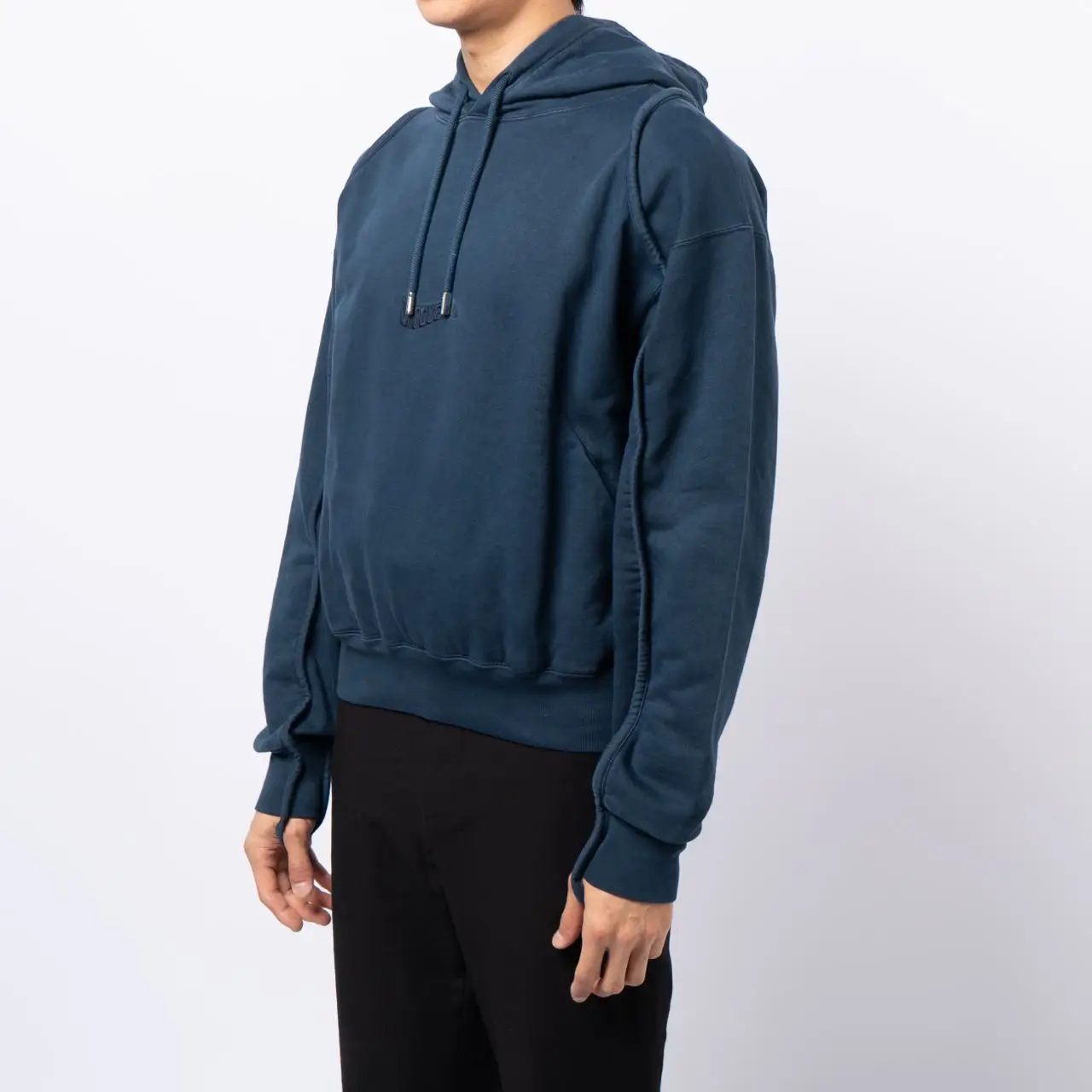 Jacquemus Le Sweatshirt Camargue Clay Logo Hoodie Navy