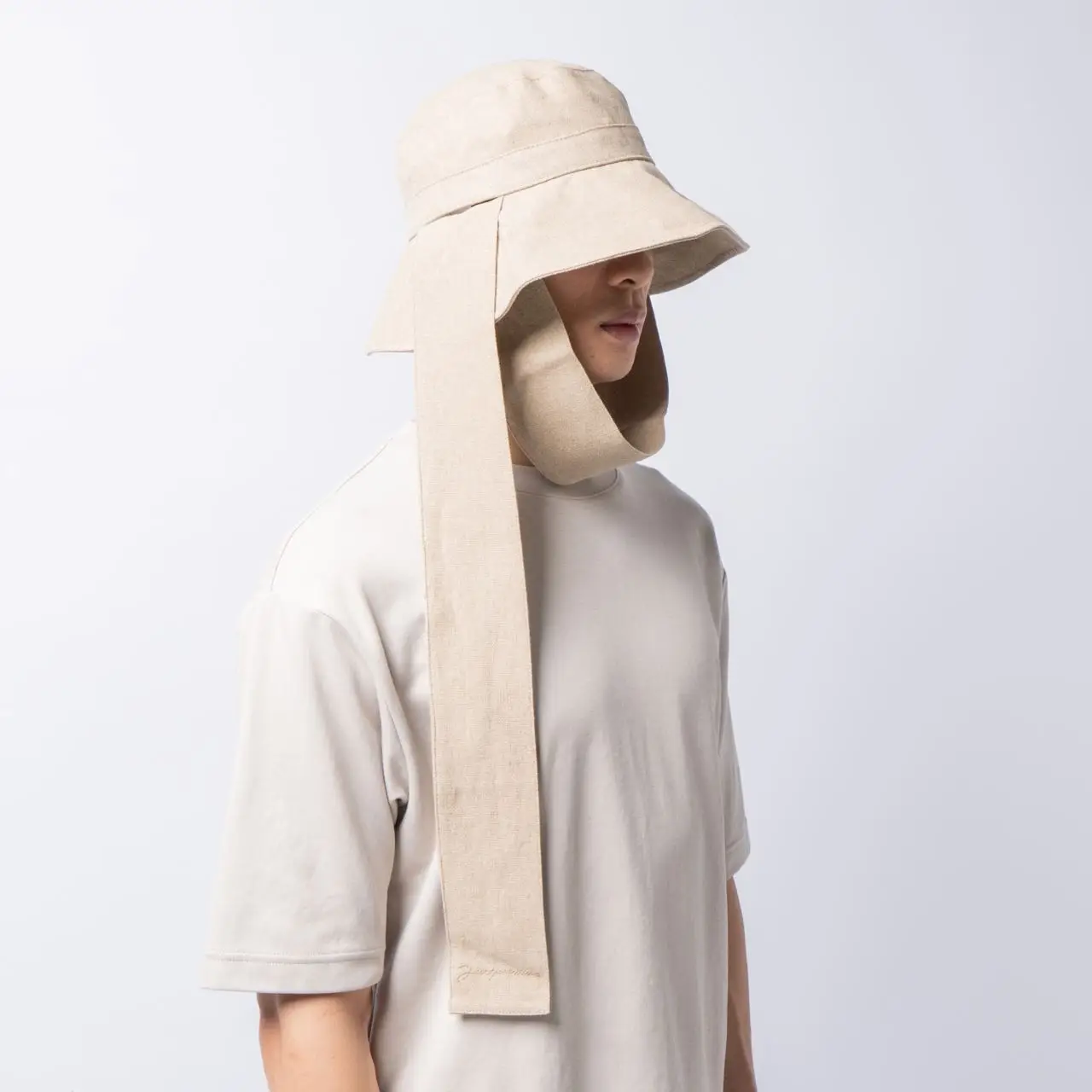 JACQUEMUS - Le Bob Bando Linen Bucket Hat Jacquemus