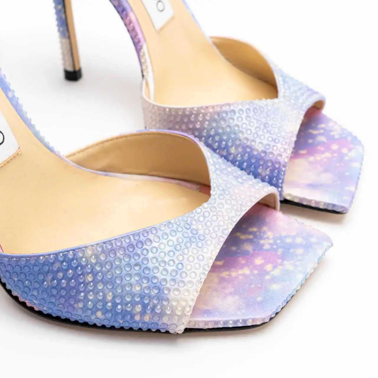 Jimmy Choo Saeda Sandals 100 Crystal Embellished with