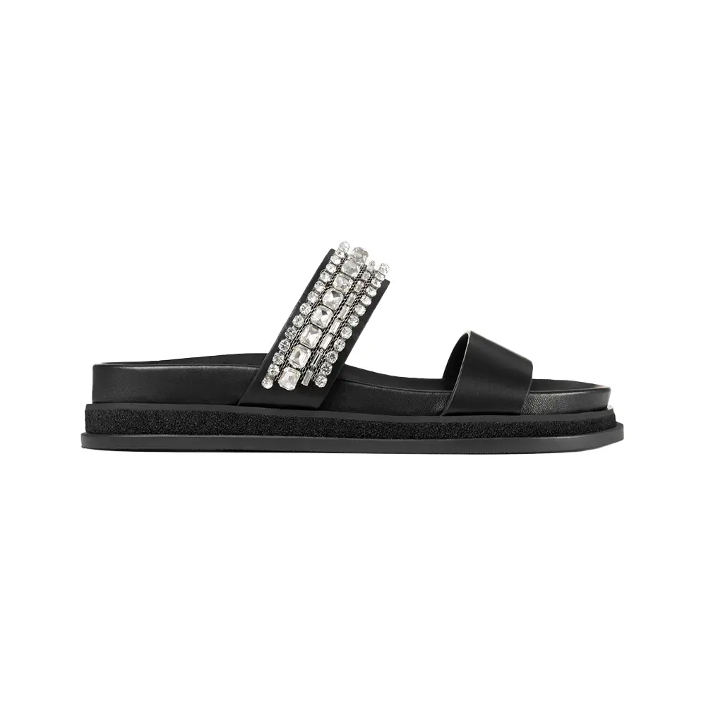 サンダル・ミュール JIMMY CHOO BLACK LEATHER SANDALS Jimmy Choo Sandalen at Mayke.com