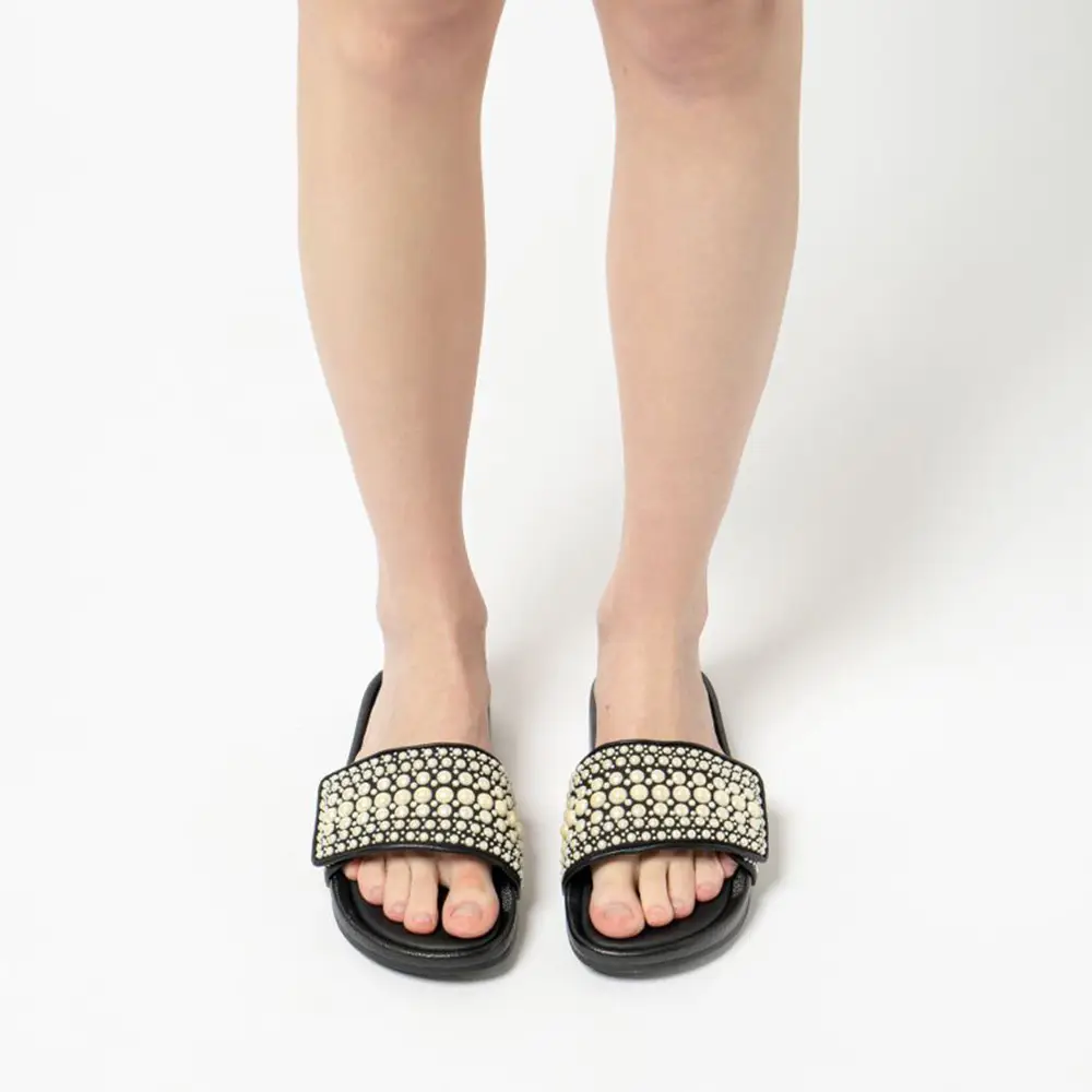 サンダル・ミュール JIMMY CHOO Women Sandals FITZ F ZWYBLACK Black JIMMY CHOO Jimmy Choo ジミーチュウ スライド サンダル FITZ/F