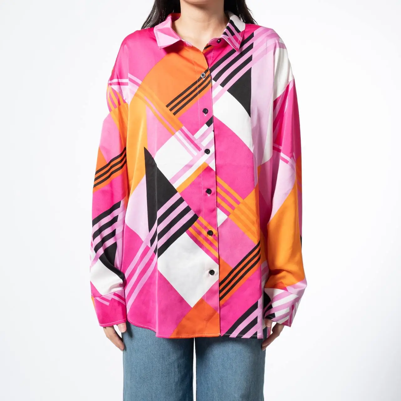 Karl Lagerfeld Paris Line Printed Shirt Fuchsia – voilà.id Karl Lagerfeld Paris Line Printed Shirt Fuchsia – voilà.id