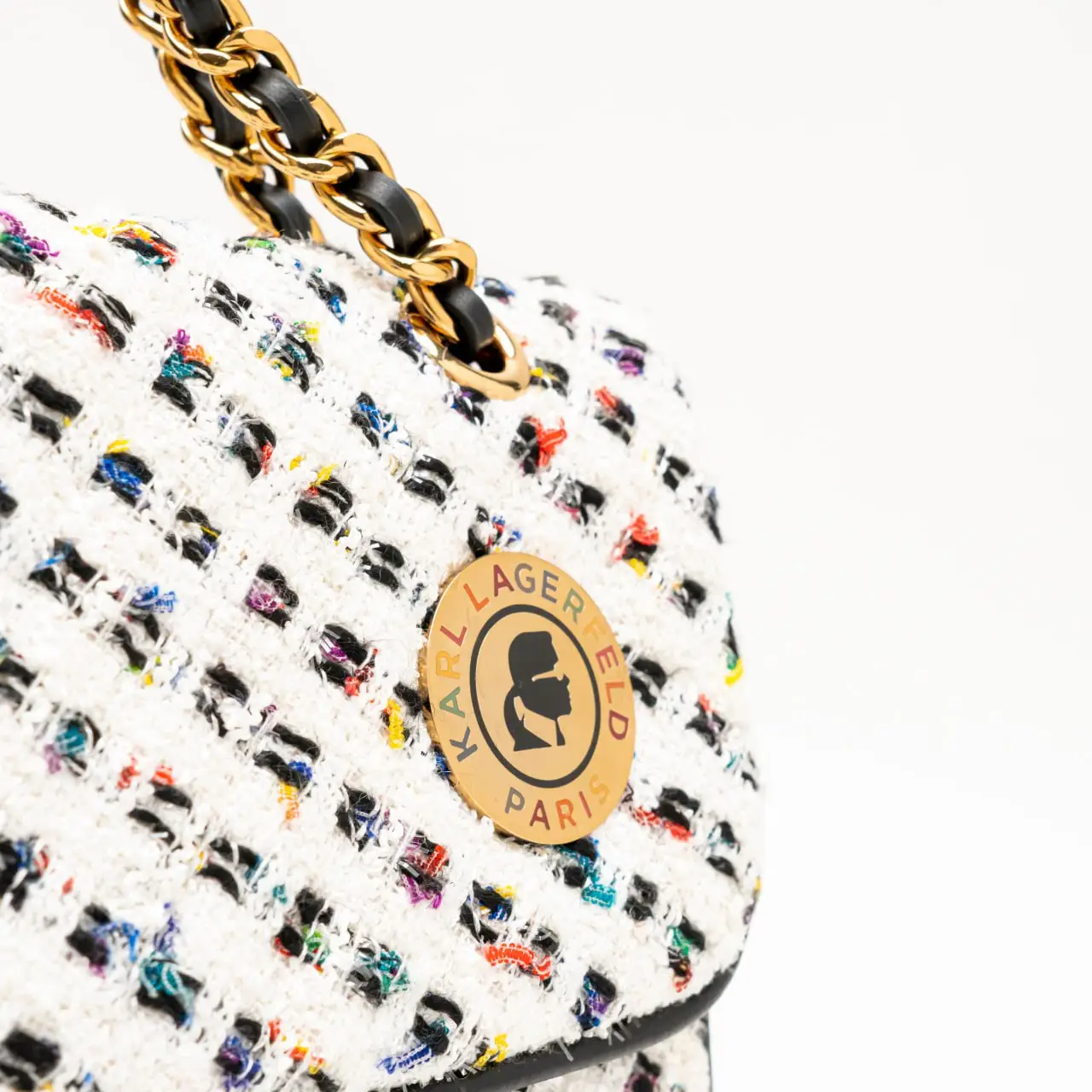 Karl Lagerfeld Paris Agyness Boucle with Brand Stamp Enamel Karl Lagerfeld Paris Agyness Boucle with Brand Stamp Enamel