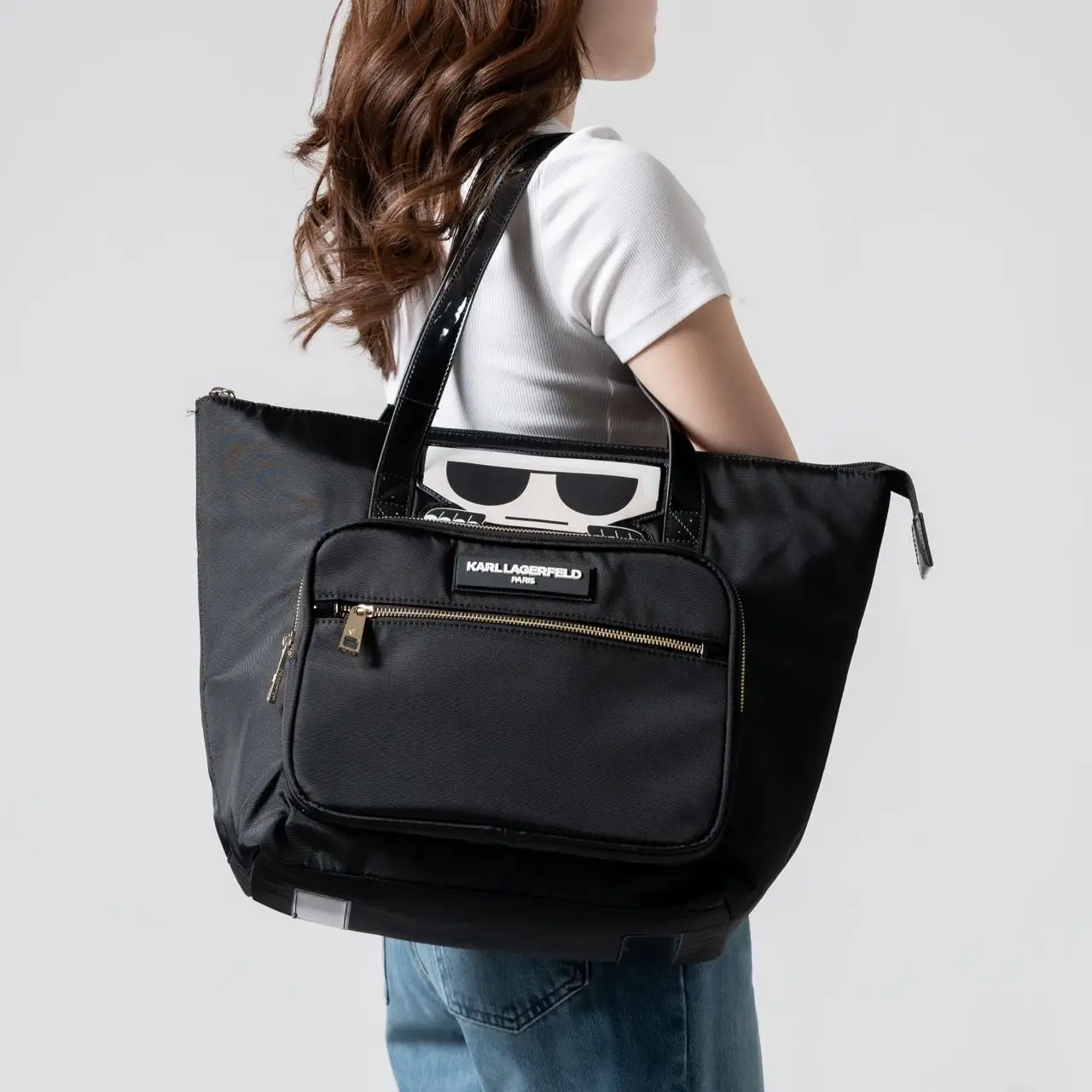 Karl lagerfeld tote black sale