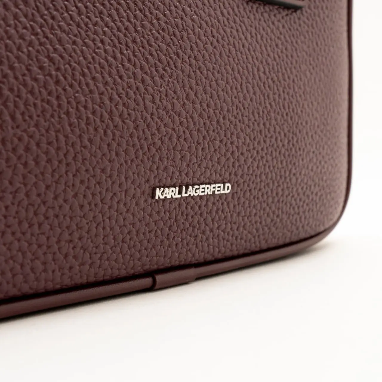 Karl Lagerfeld K/Skuare Bauletto Grainy Handbag Windsor Burgundy