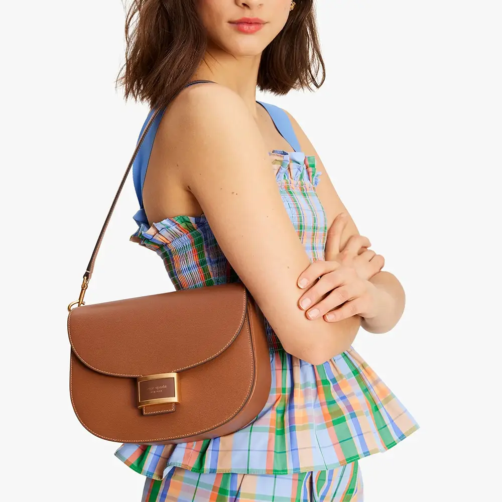 Kate Spade Katy Convertible Saddle Bag Allspice Cake – voilà.id