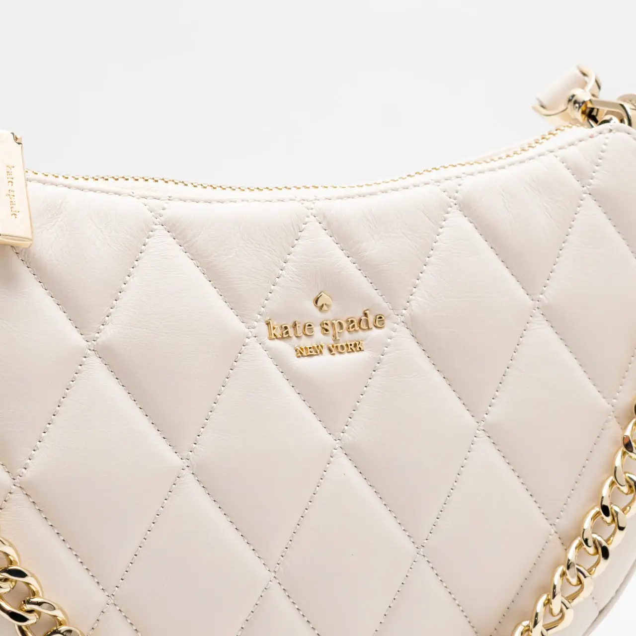 KATE 2024 SPADE white leather handbag