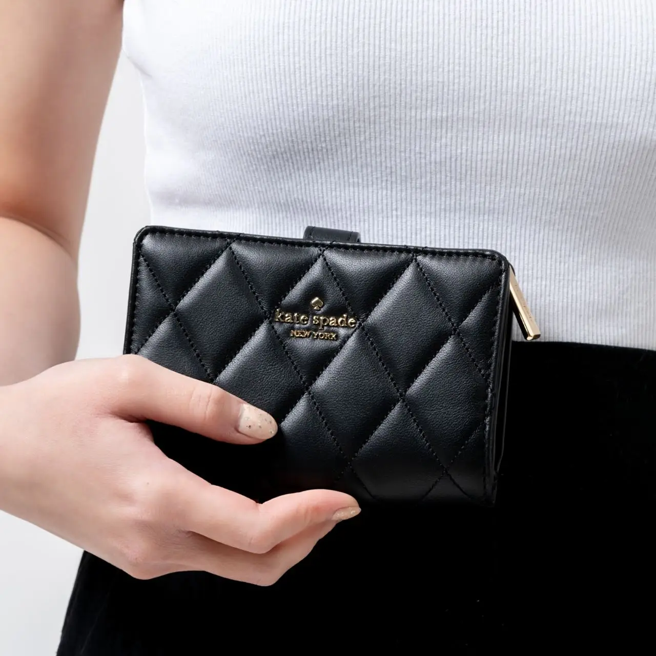 Kate spade quilted wallet sale