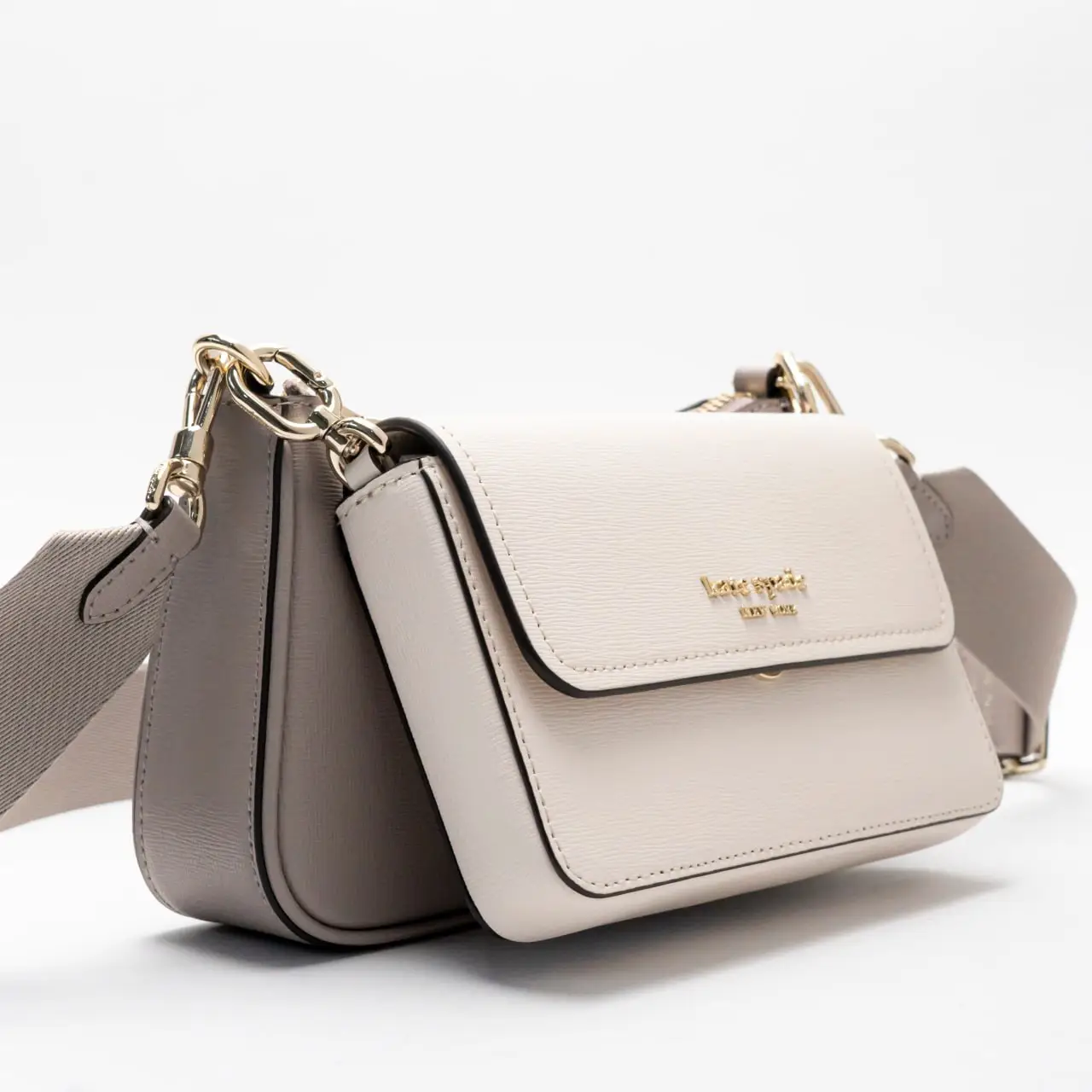Kate Spade Double Up Colorblocked Crossbody Bag Warm Taupe