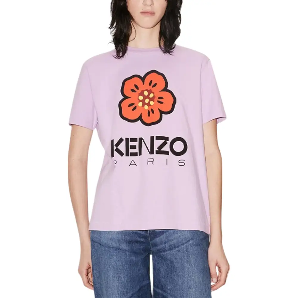Kenzo Boke Flower Print Loose Fit T-Shirt Wisteria Wom