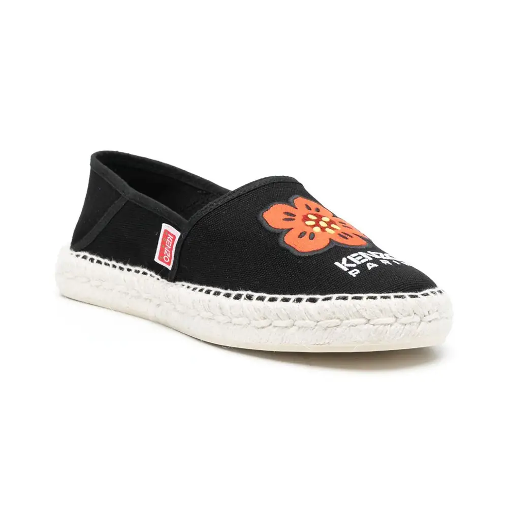 【関税&送料込】Kenzo Espadrilles Boke Flower 2.0 Kenzo 'Boke Flower 2.0' Leather Espadrilles | Black