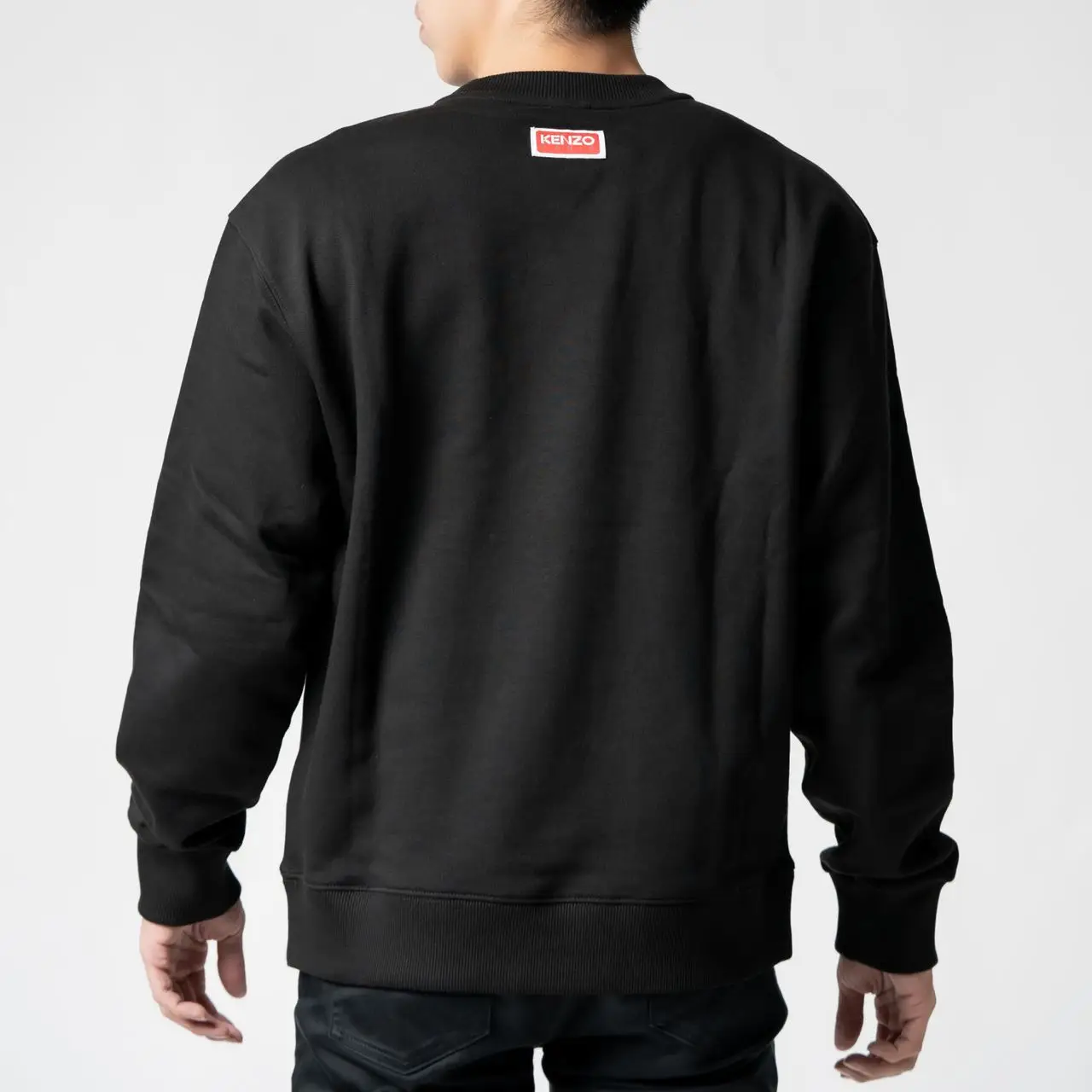 Kenzo 'Varsity Jungle' Tiger Embroidered Sweatshirt Black