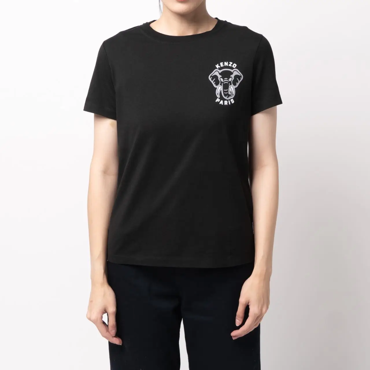 Kenzo Elephant 'Varsity Jungle' Logo Chest T-Shirt Black