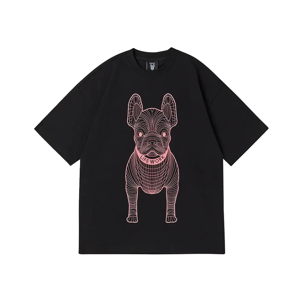 Lifework Radog Big Logo Oversized Tee Black/Pink – voilà.id