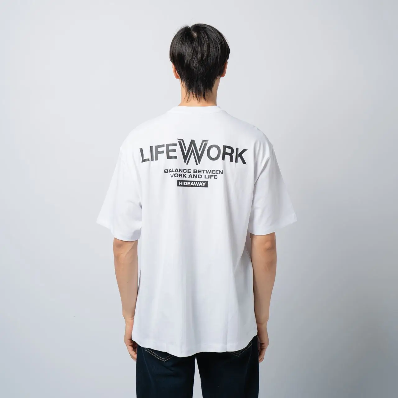 Lifework Hipdog Grain Figure Tee White – voilà.id
