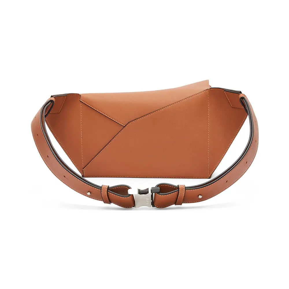 Loewe Small Puzzle Edge Bumbag in Classic Calfskin Tan Shw
