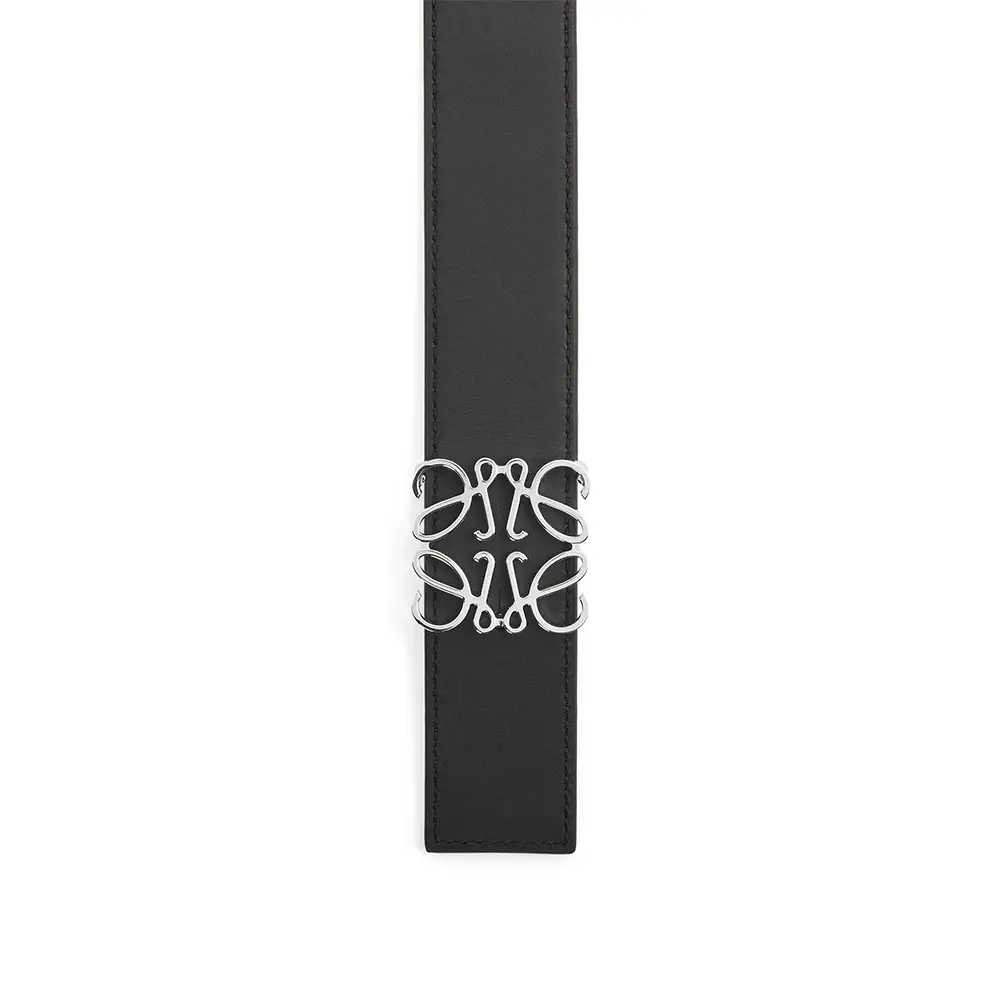 Loewe Reversible Anagram Smooth Calfskin Belt 28mm Black Tan
