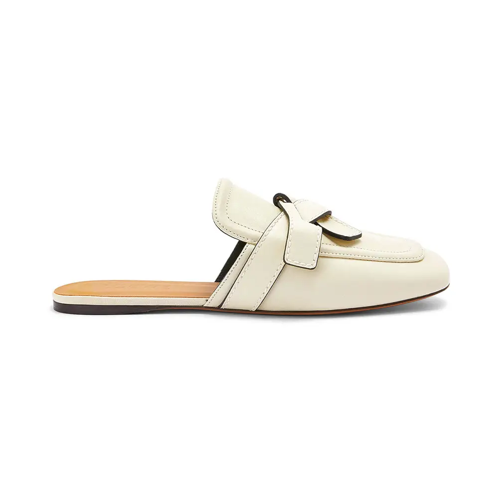 【LOEWE】GATE FLAT MULES Loewe GATE FLAT MULES, Low Heel Leather Warm Desert Women's